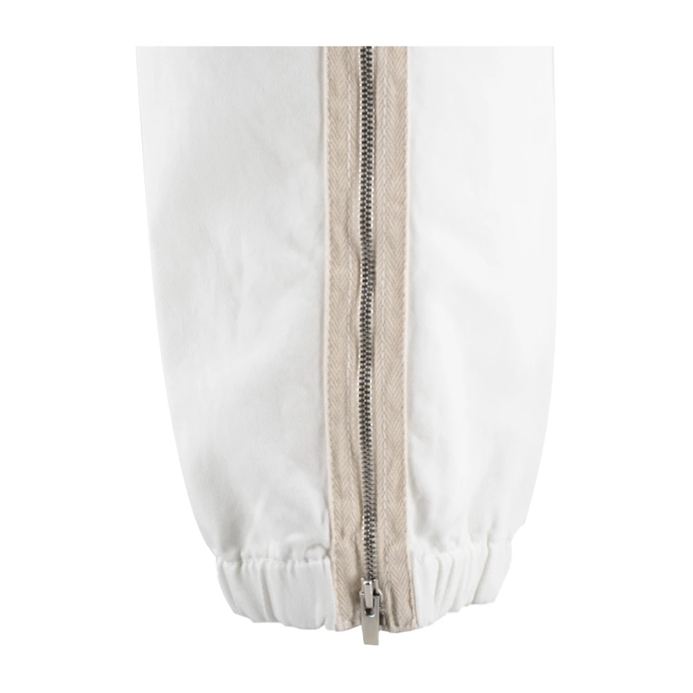 BRUNELLO CUCINELLI Tapered Trousers White Heren