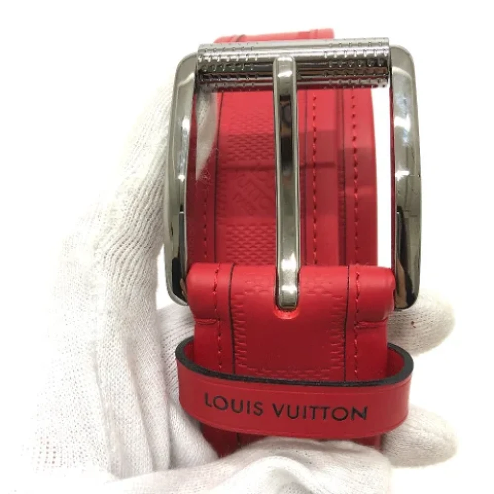 Louis Vuitton Vintage Pre-owned Leather belts Red Dames