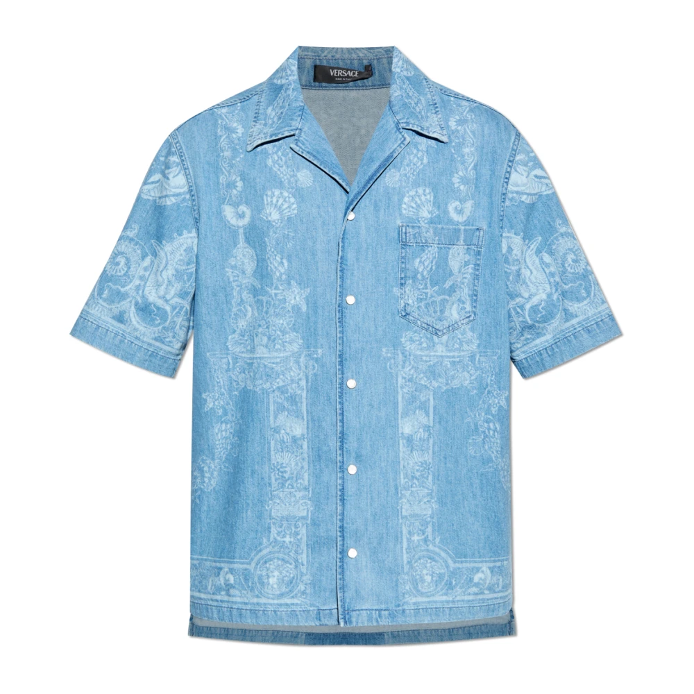 Shirts > Short Sleeve Shirts - - Versace - Modalova