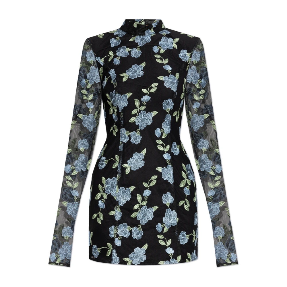 Rotate Birger Christensen Jurk met bloemenpatroon Black Dames