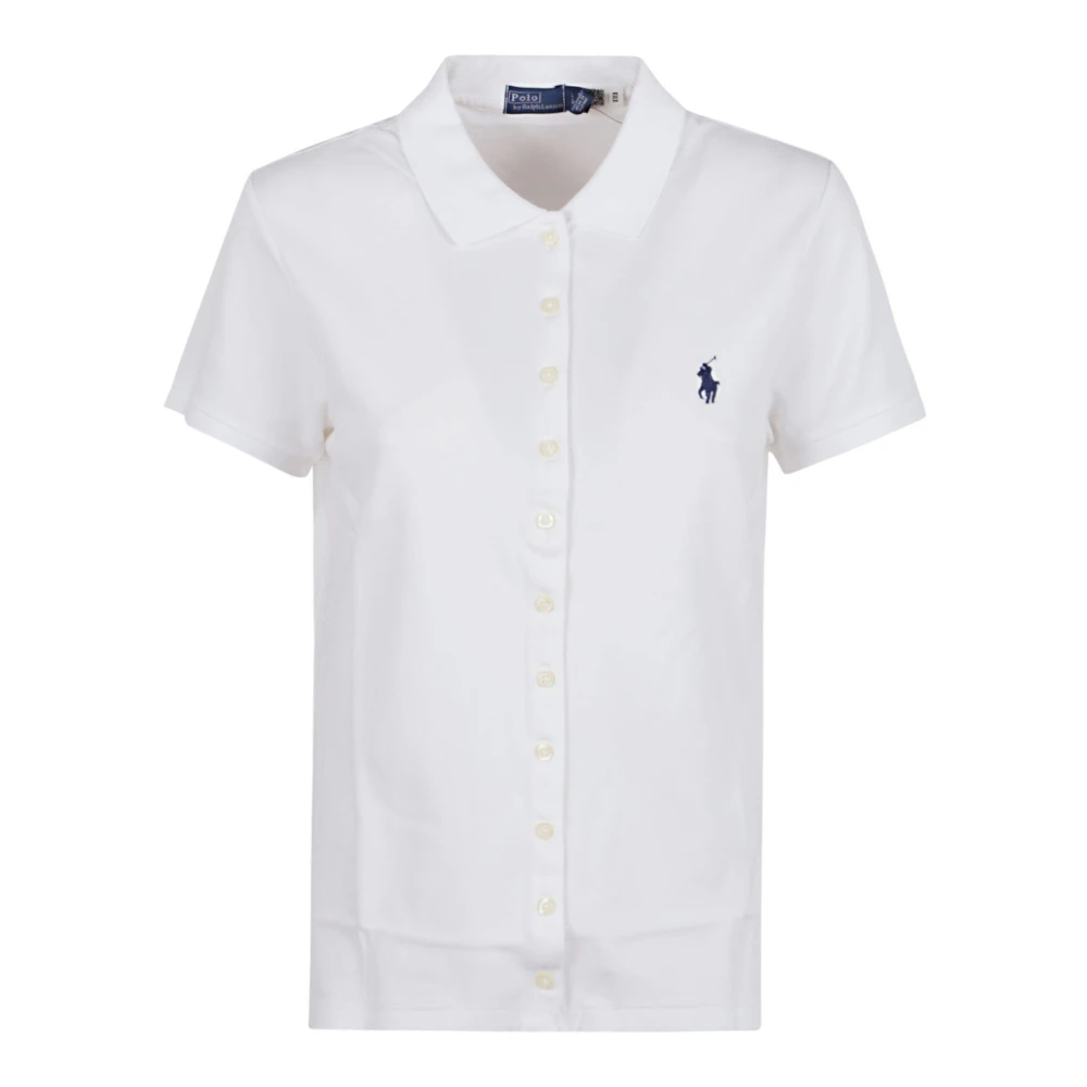 Polo Ralph Lauren Wit Poloshirt met korte mouwen White Dames