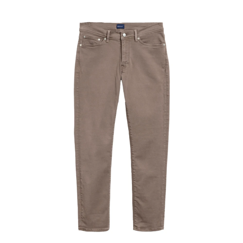 Gant Stretchy Slim-Fit Jeans Brown Heren