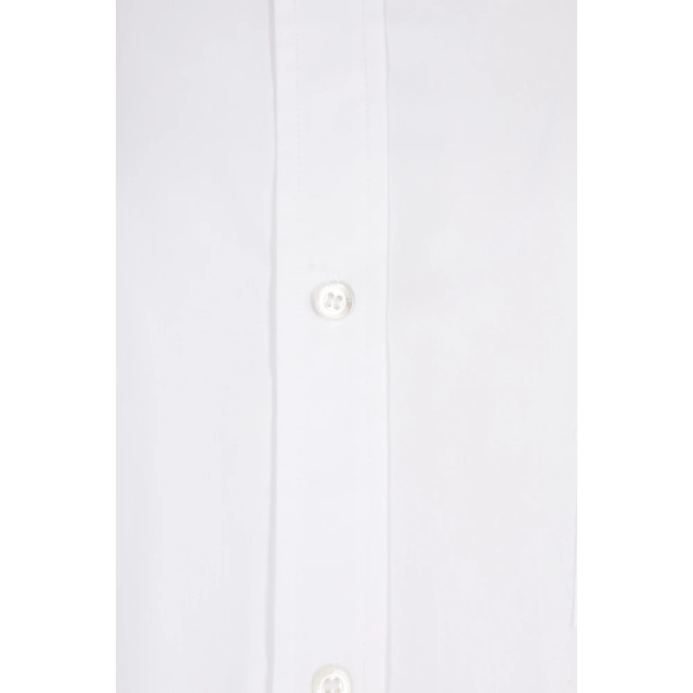 JordanLuca Witte Oversized Shirt met Trompe l'Oeil Kraag White Dames