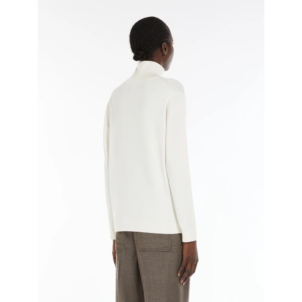 Max Mara Weekend Zijden en wollen coltrui White Dames