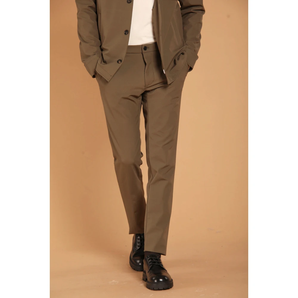 Mason's Slim Fit Beige Chino Broek Brown Heren