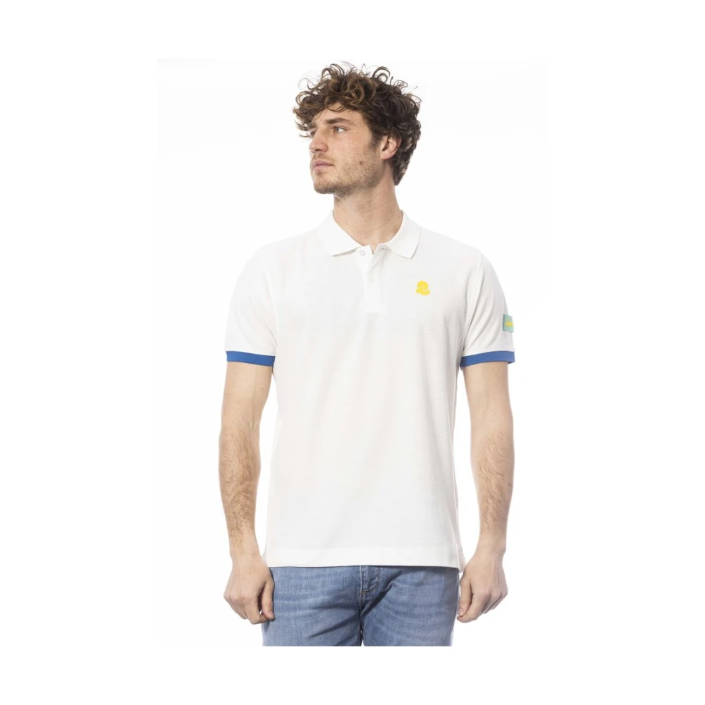 Invicta Wit Katoenen Poloshirt Korte Mouw White Heren