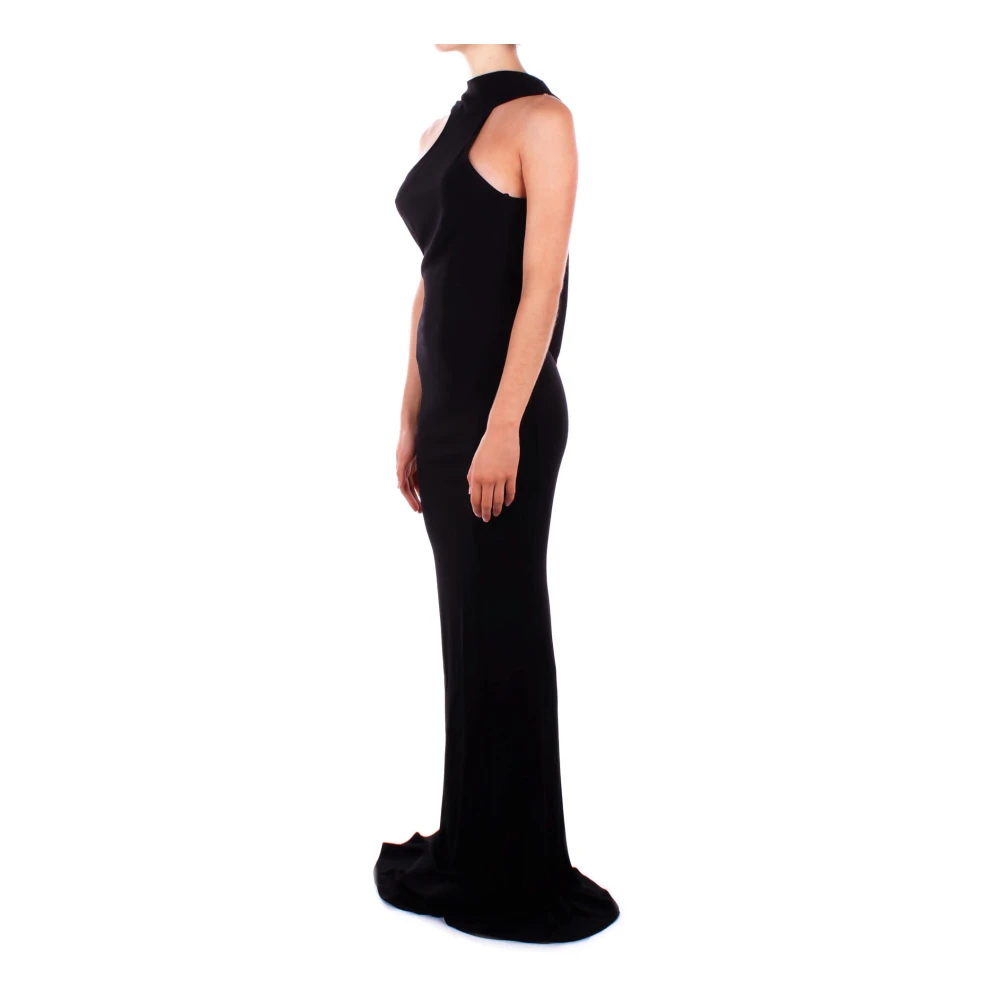 Elisabetta Franchi Red Carpet Zwarte Jurk Hanger Ketting Black Dames
