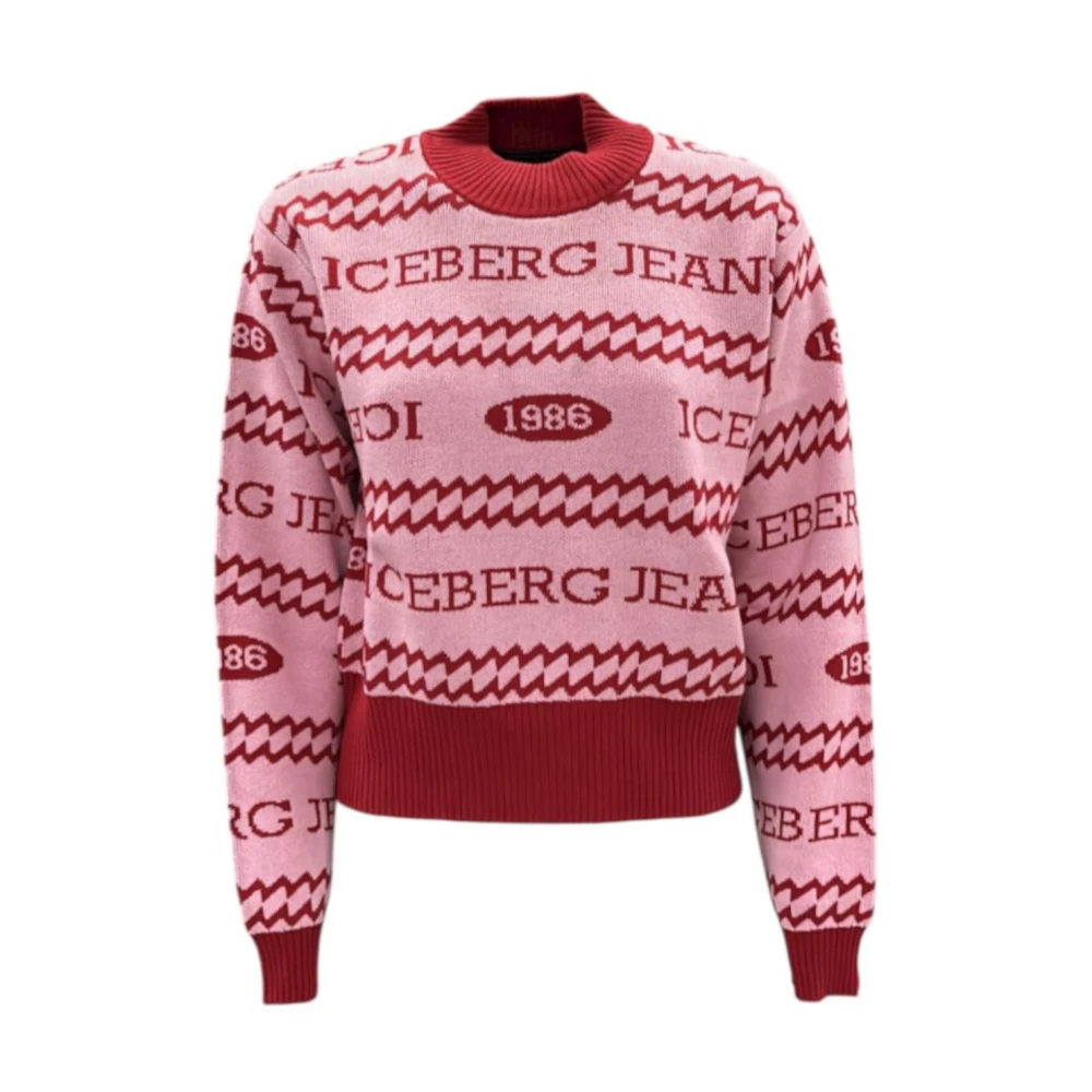 Iceberg Women's Multicolor Round-Neck Knitwear, Xs, Knitted Jumper