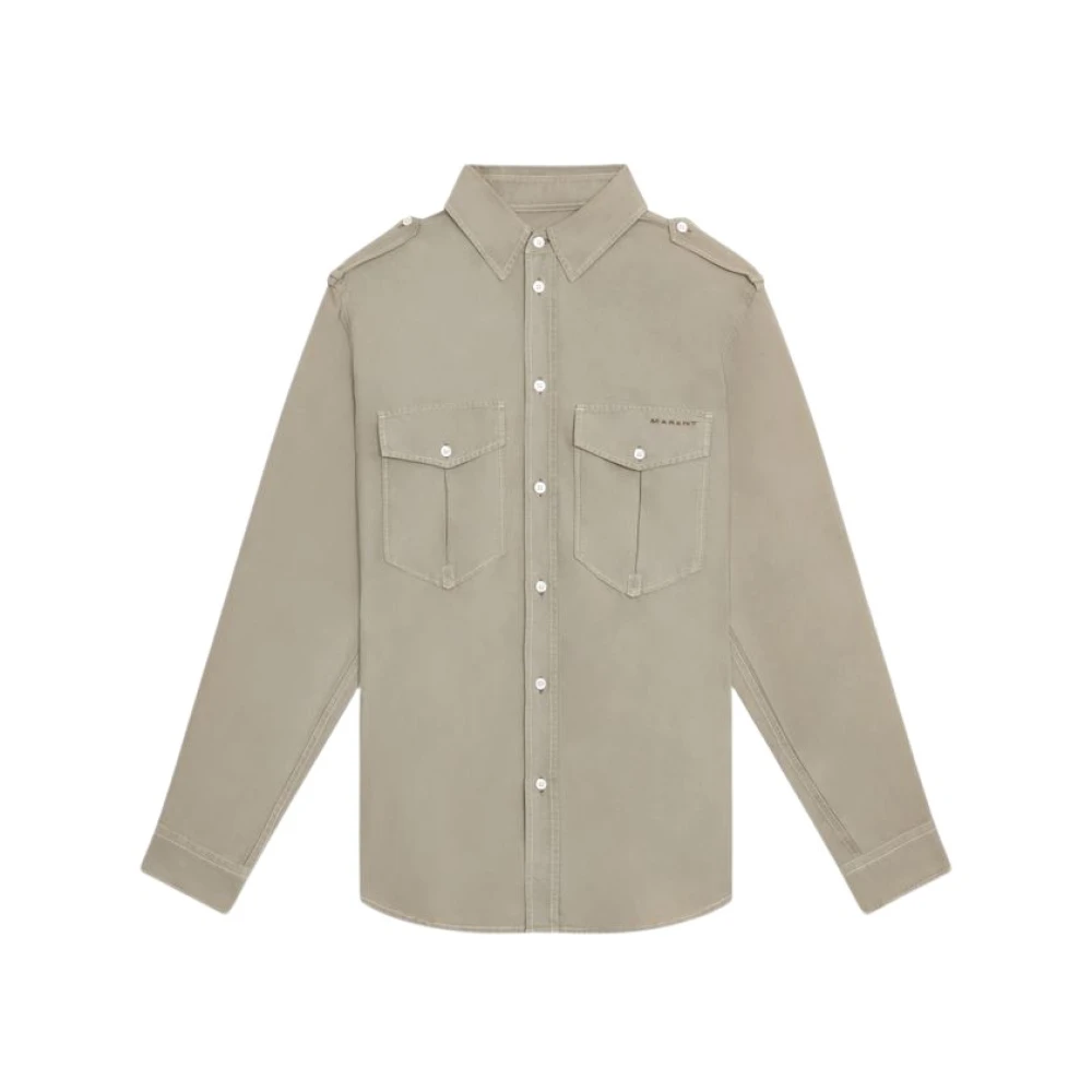Isabel marant Khaki Cesar Shirt Beige Heren