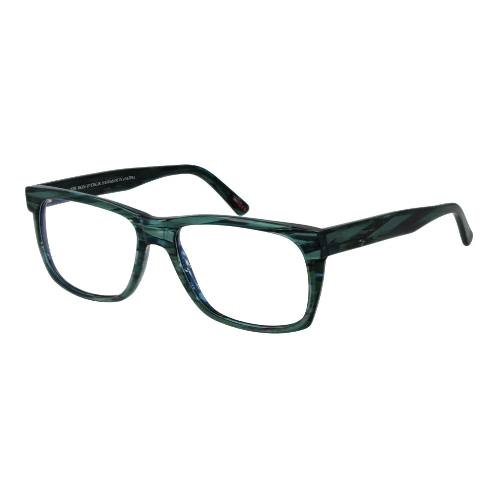 Andy Wolf Unisex Green Rectangle Optical Frames