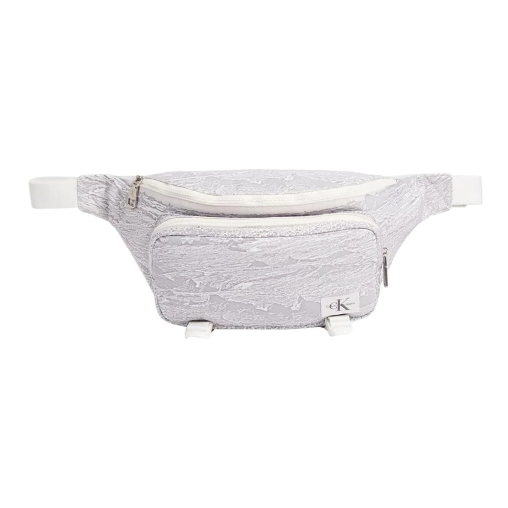 Calvin Klein Men's White Belt Bags, One Size, Shoulder Bag With Logo