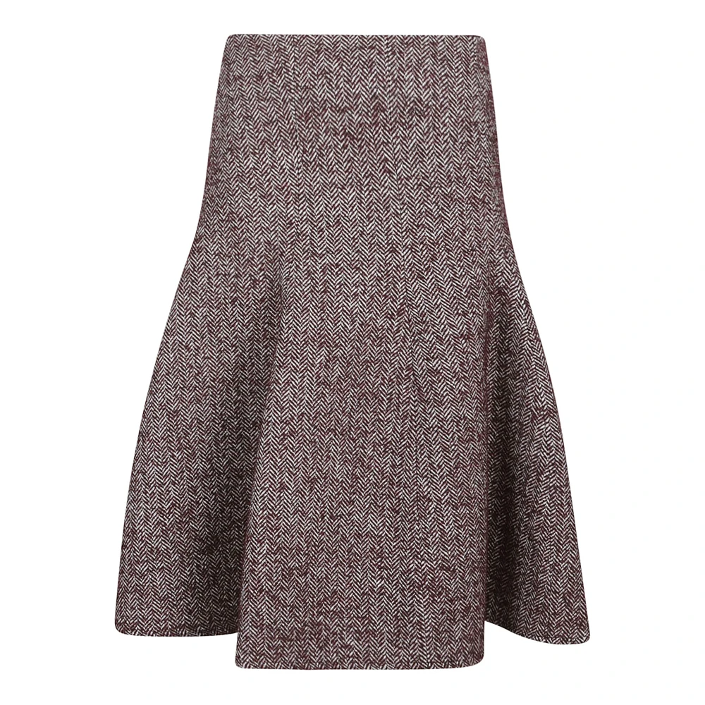 True Royal Bordeaux Wollen Rok Brown Dames