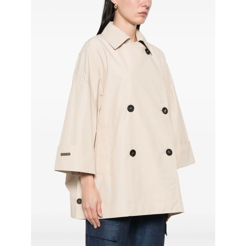 PESERICO Beige Buitenkleding Elegantie Comfort Chic Beige Dames