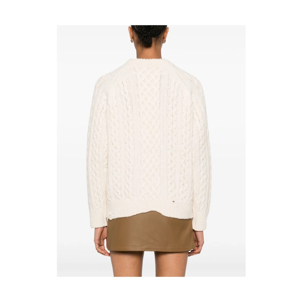 Coperni Beige Wolmix Gebreide Trui Beige Dames