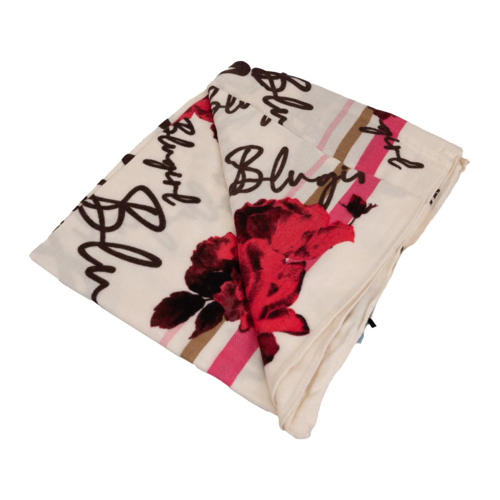 Blugirl Bloemenletters Viscose en Wol Sjaal Multicolor Dames