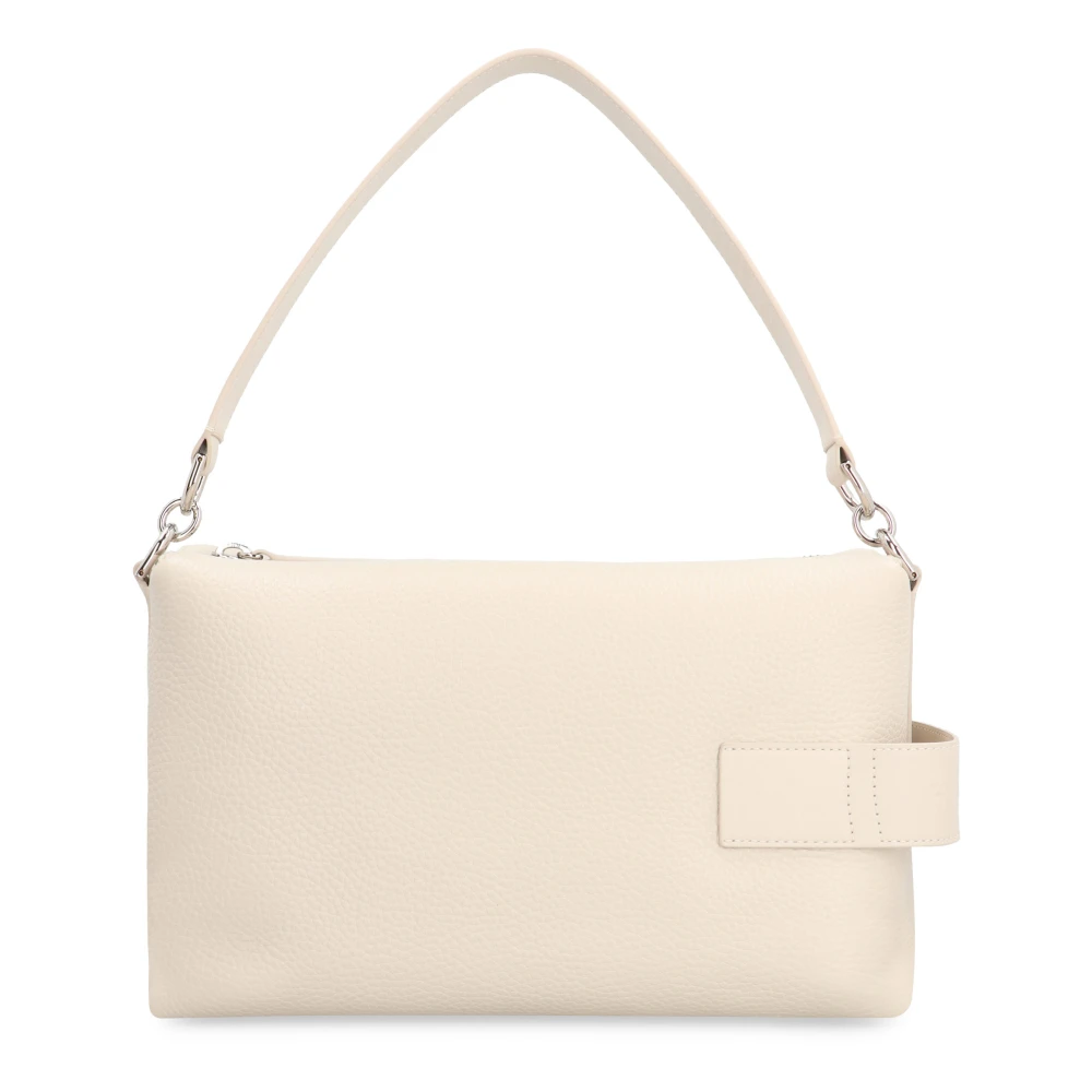 Hogan Script Leren Boston Tas Beige Dames