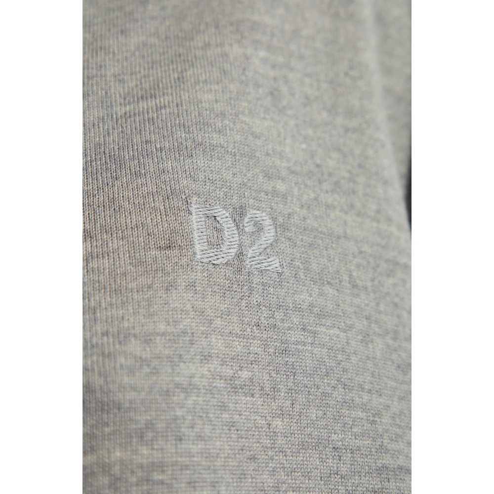 Dsquared2 Wollen vest met zakken Gray Dames