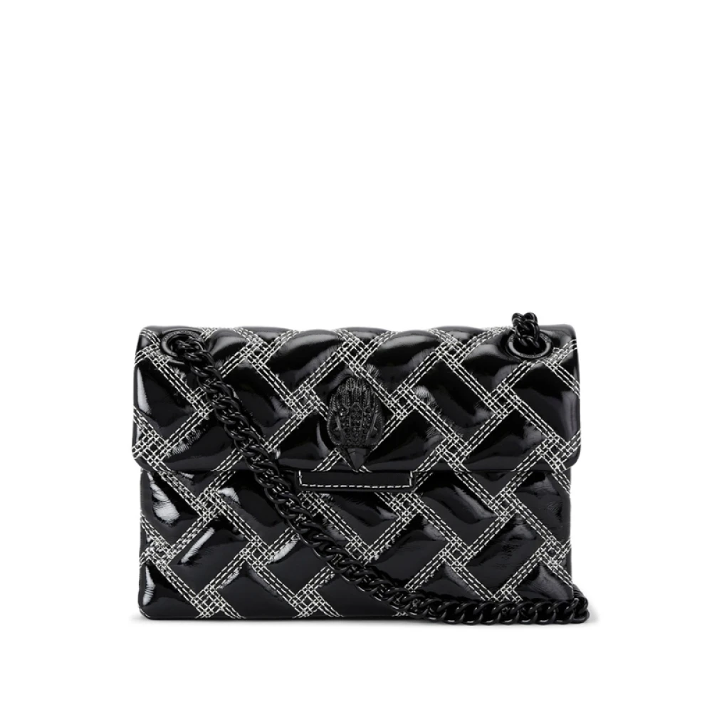 Kurt Geiger Zwarte Schoudertas met Kettingriem Black Dames