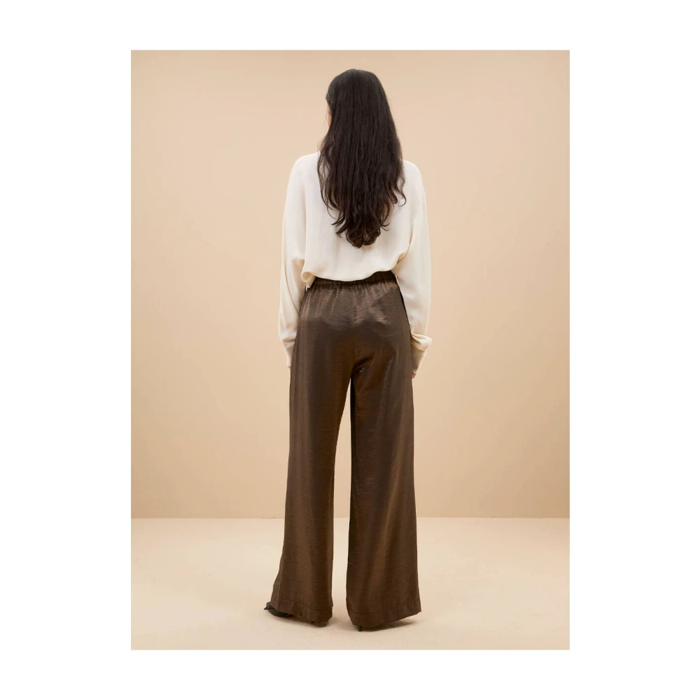 By-Bar Metallic Pant Benji Style Brown Dames