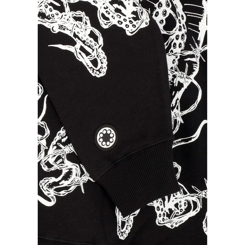 Octopus Zwarte Wire Hoodie Sweatshirt Black Heren