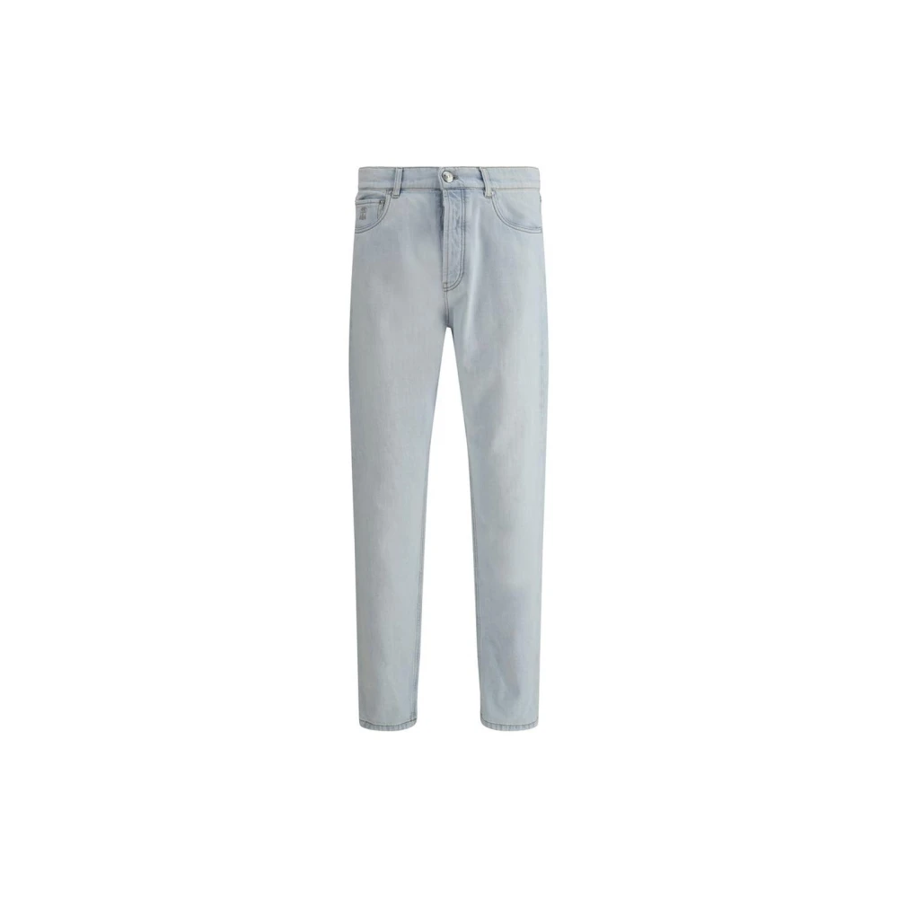 BRUNELLO CUCINELLI Lichtgewassen relaxte fit jeans Blue Heren