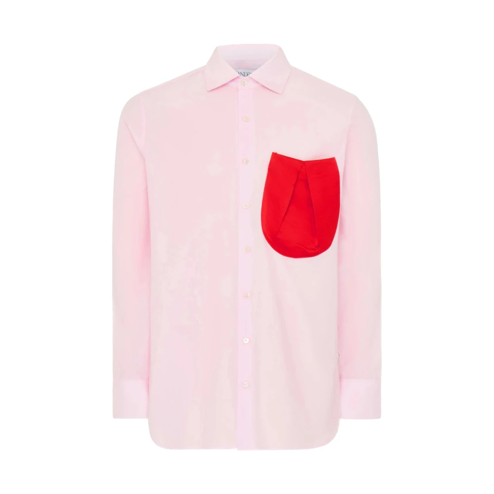 JW Anderson Roze Overhemd met Zak en Knopen Pink Heren