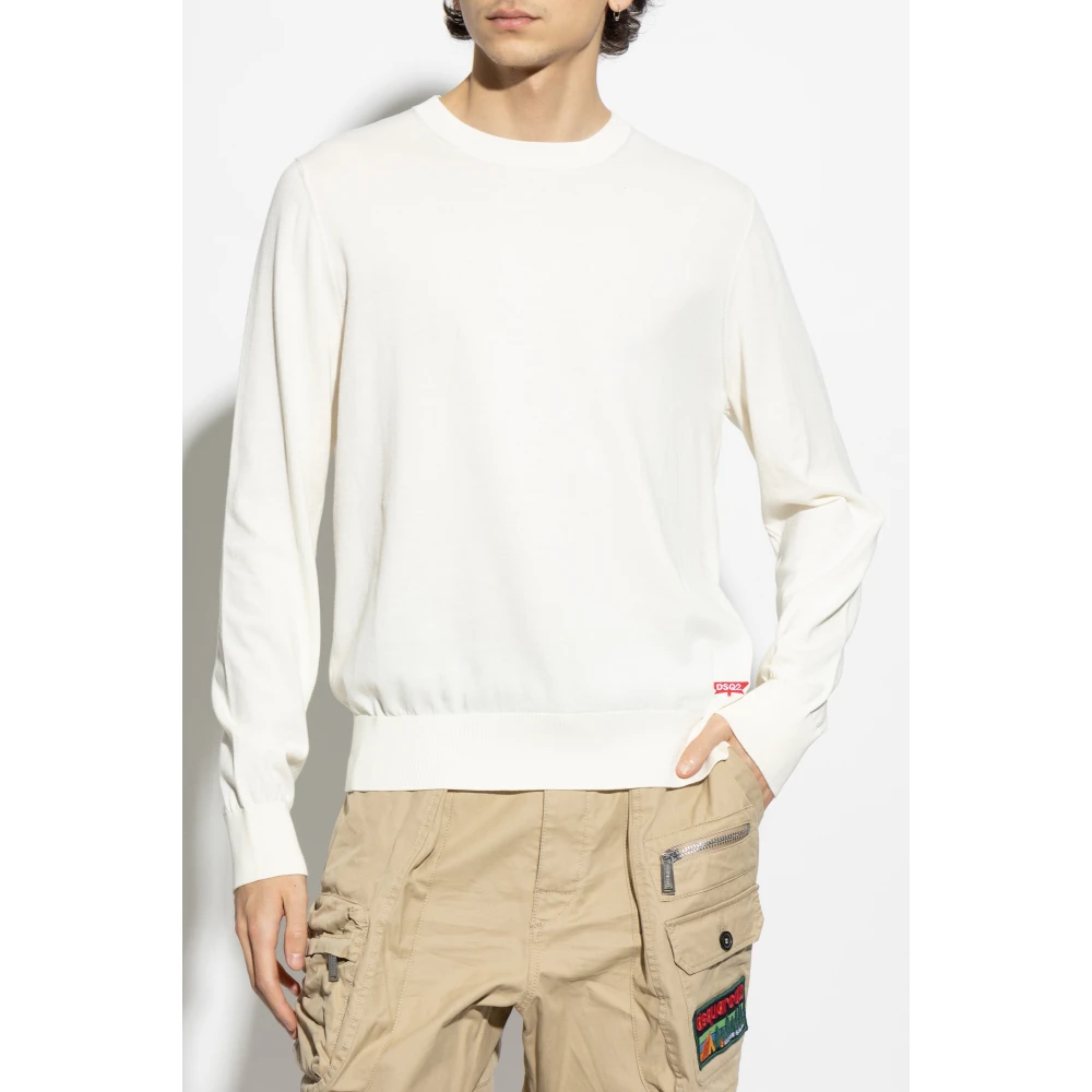 Dsquared2 Wollen trui Yellow Heren
