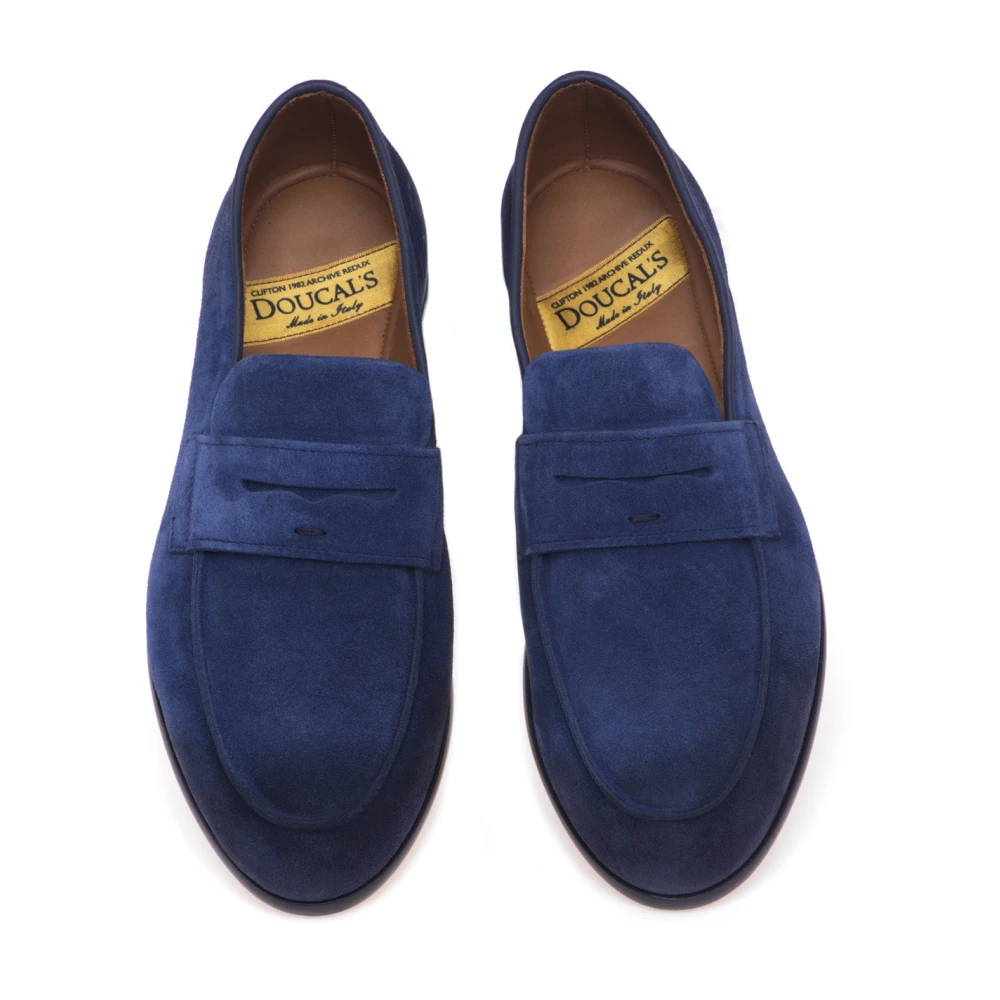 Doucal's Suède mocassin met bit en leren zool