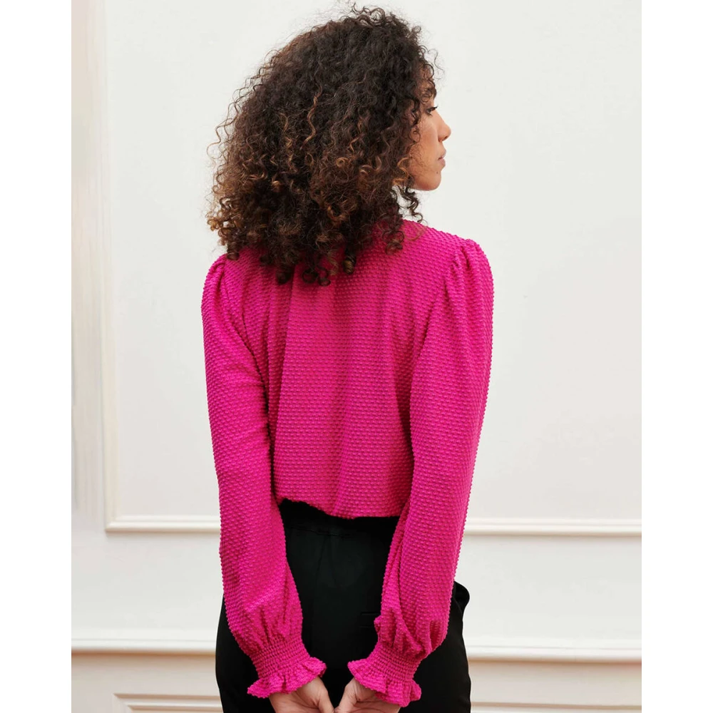 Lofty Manner Herenah Blouse met Lange Mouwen Pink Dames