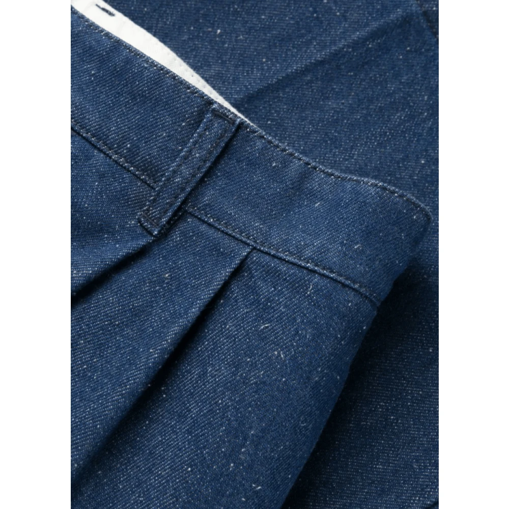 Gucci Straight Trousers Blue Dames