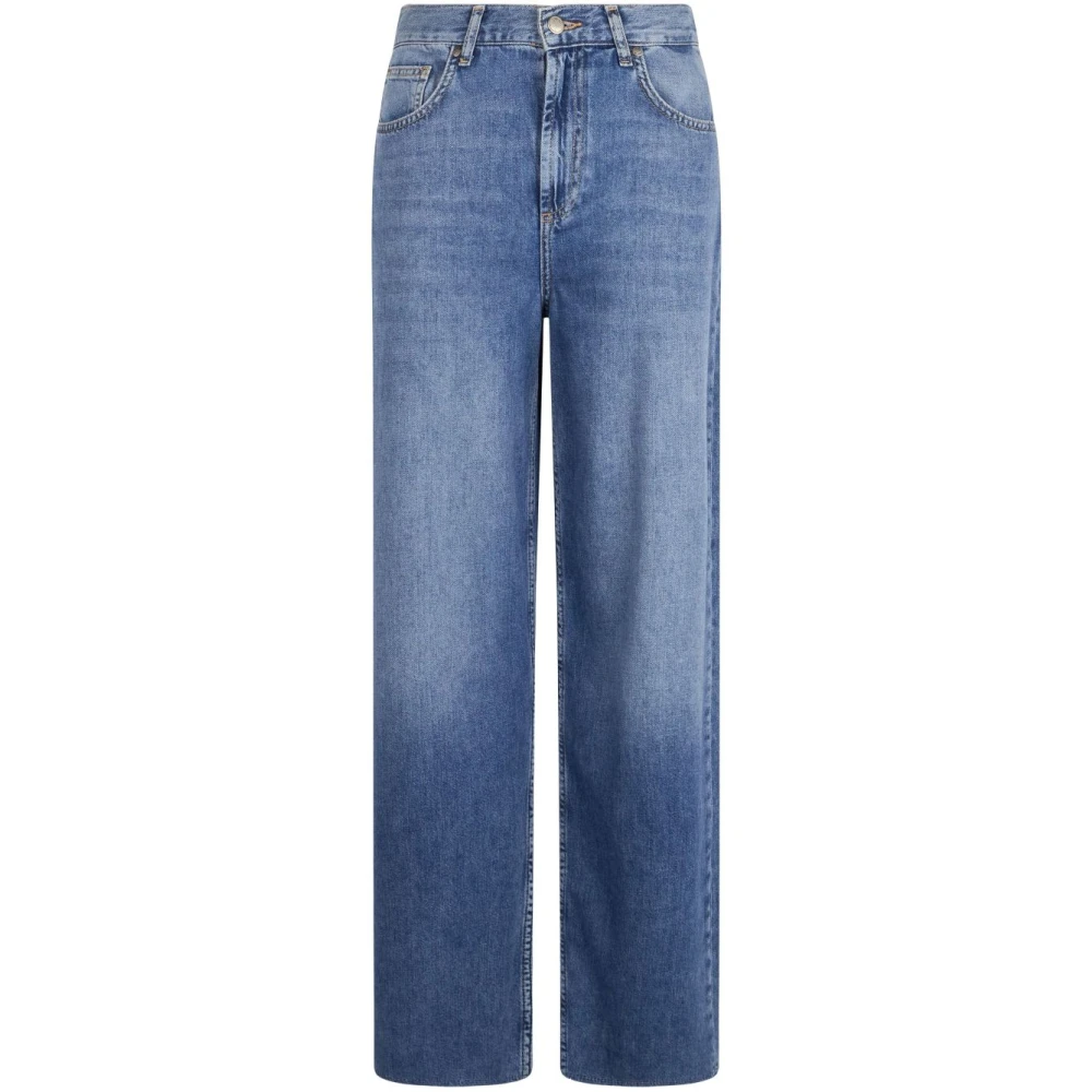 Liu Jo Hoge Taille Denim Jeans Blauw Blue Dames
