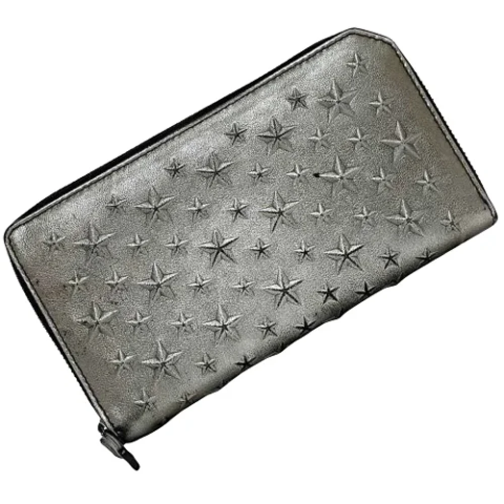 Jimmy Choo Pre-owned Leather wallets Gray Dames