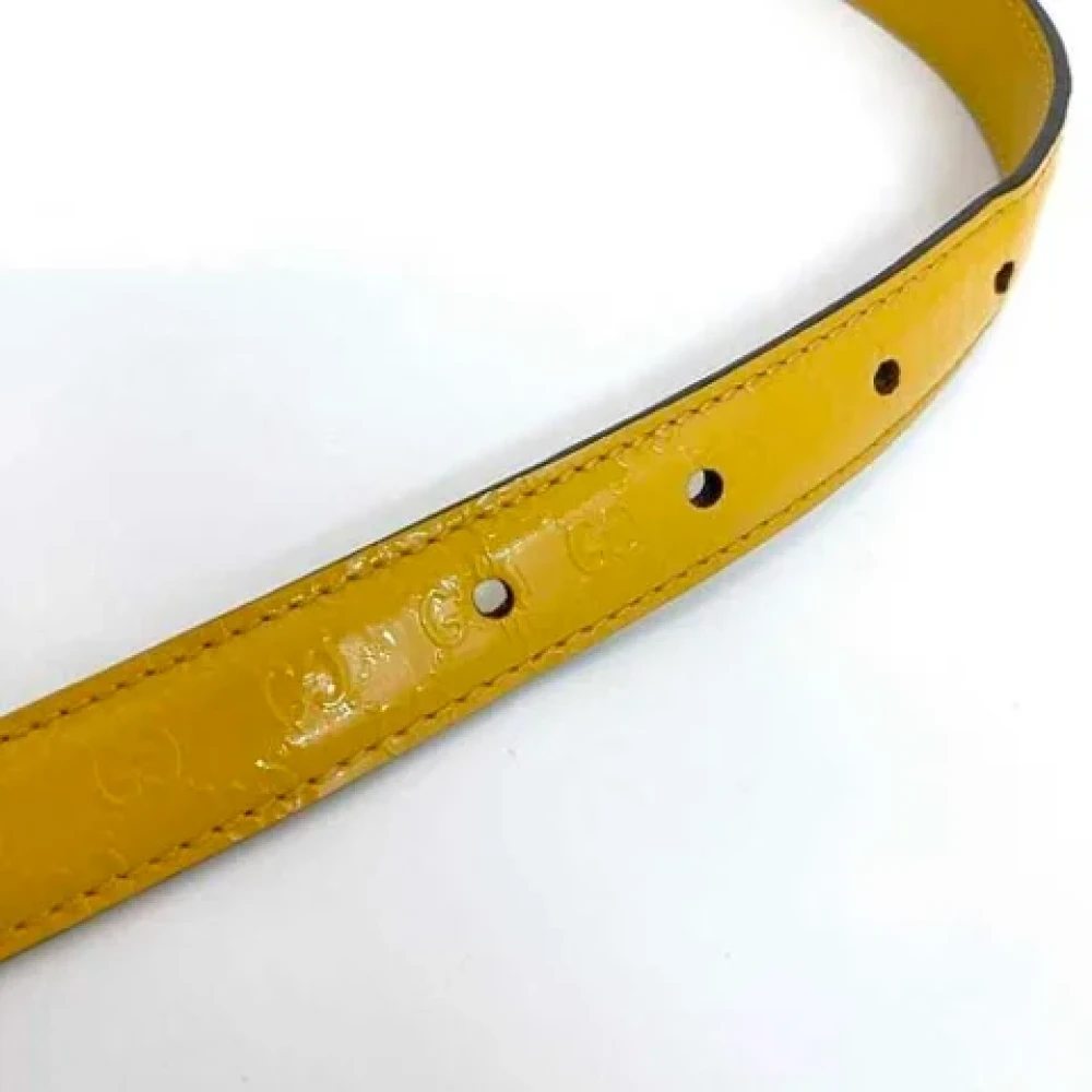 Gucci Vintage Pre-owned Leather belts Yellow Dames