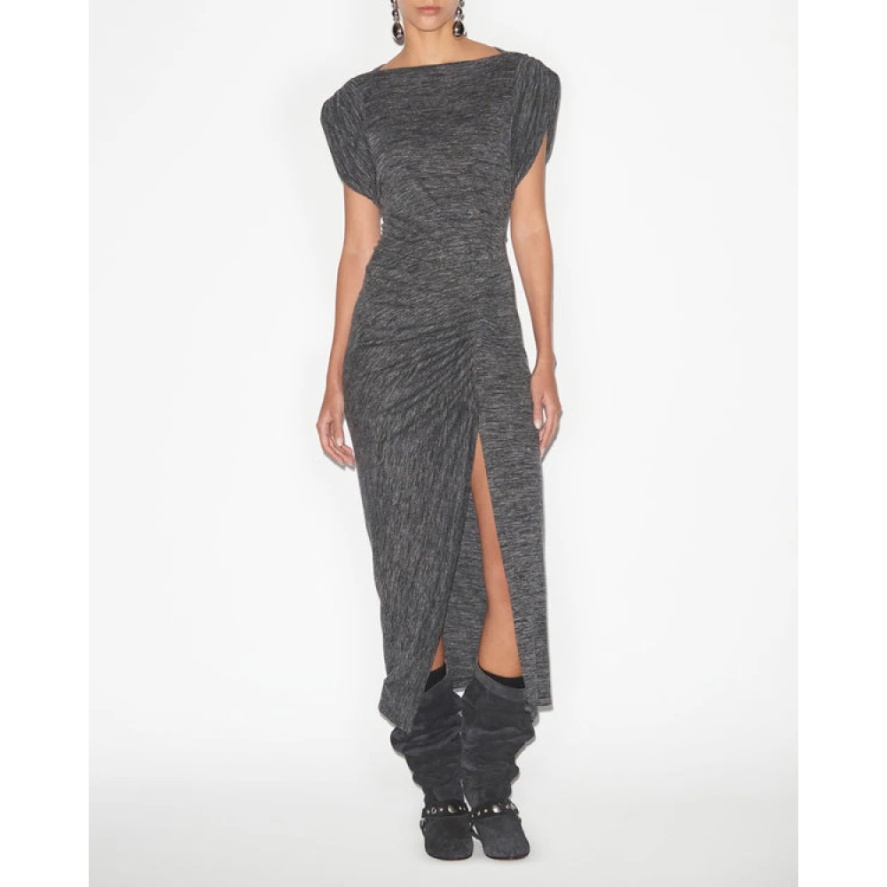 Isabel Marant Étoile Casual Gedrapeerde T-shirt Midi Jurk Gray Dames