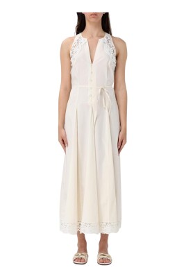elegant-yellow-cream-midi-dress