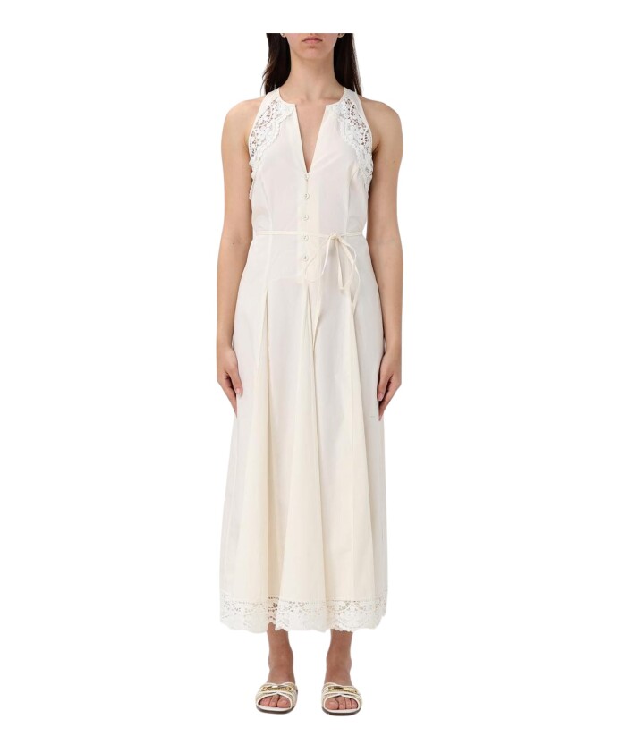 robe-midi-elegante-jaune-creme