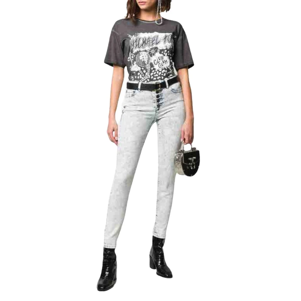 Michael Kors Women's Gray Skinny Fit Jeans, 2XS, Jeans Skinny Acid Wash