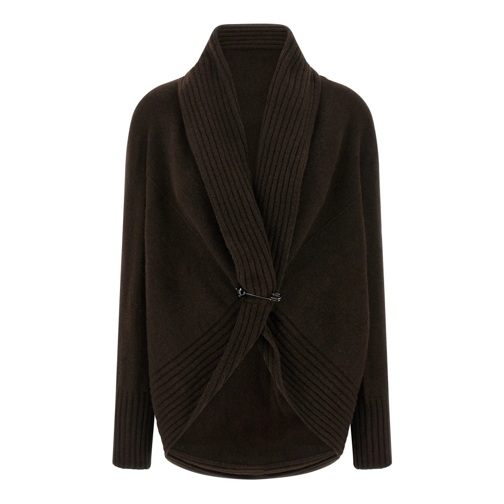 Alberta Ferretti Women's Brown Cardigans, L, Knitwear