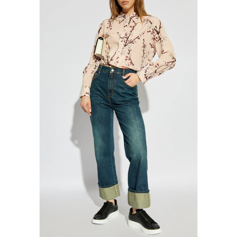 alexander mcqueen Hoge taille jeans Blue Dames