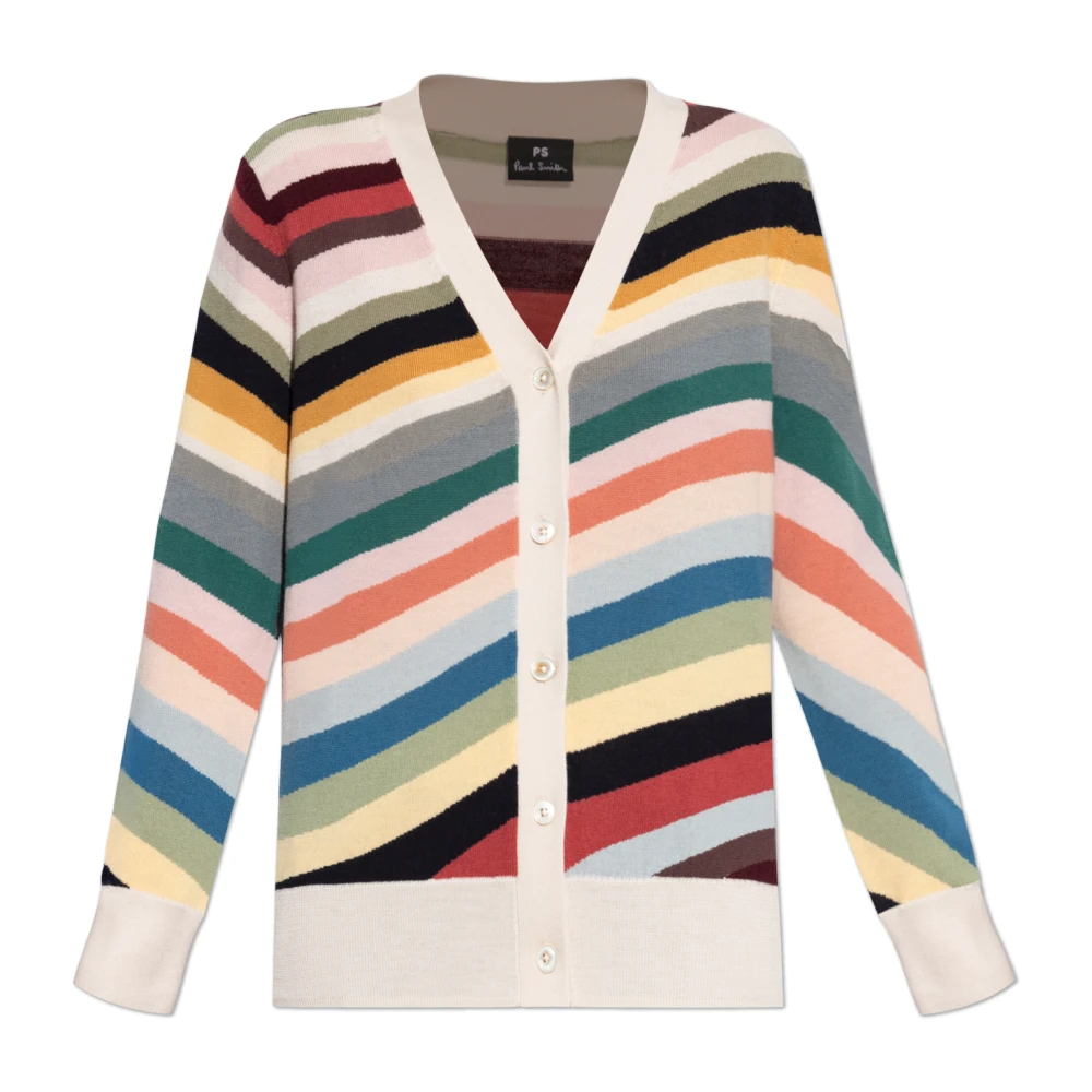 Ps By Paul Smith Women's Cardigan With Striped Pattern