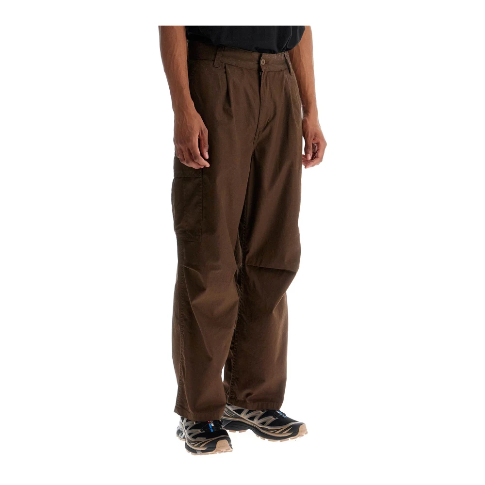 Carhartt WIP Cargo Poplin Broek met Zakken Brown Heren