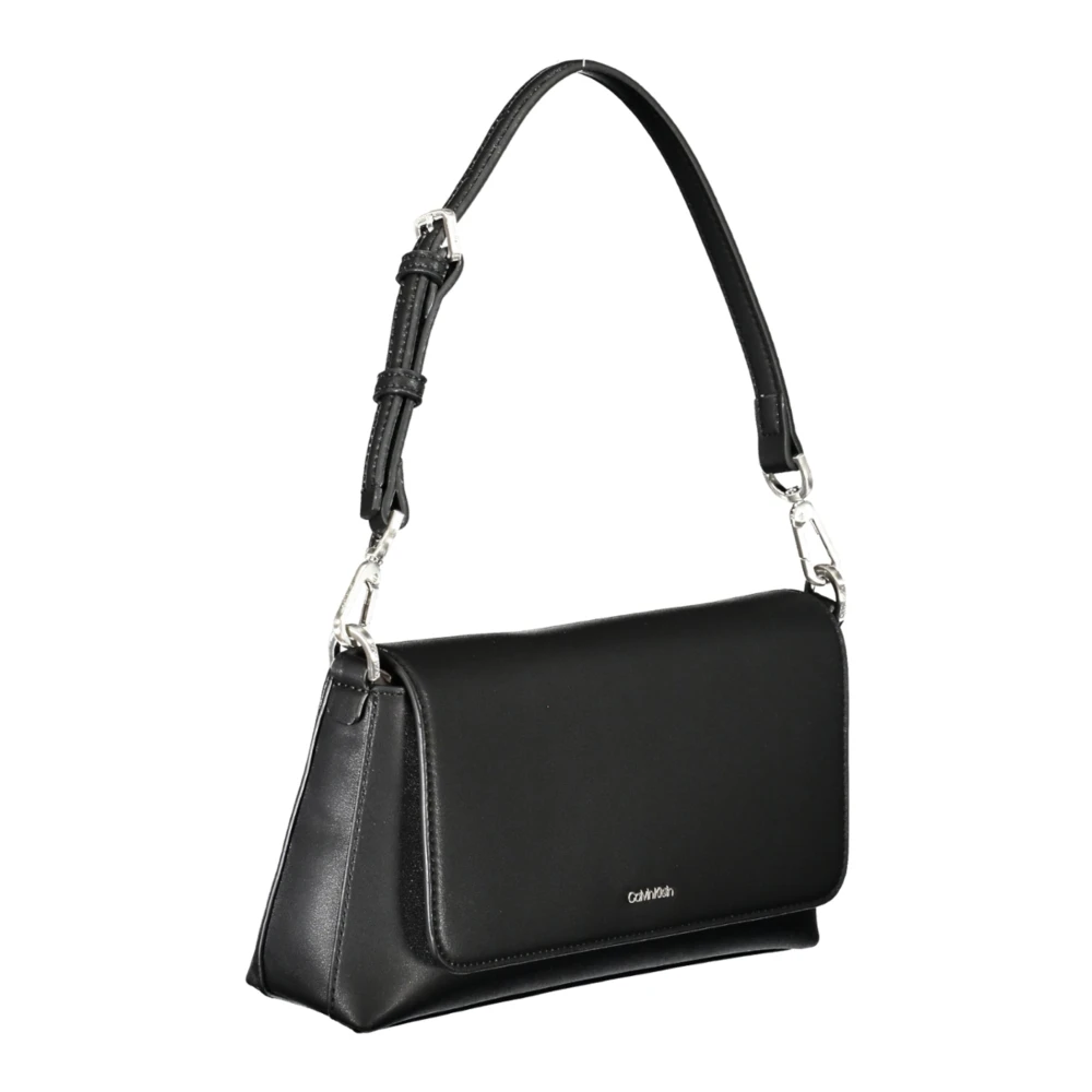 Calvin Klein Zwarte Dameshandtas met Afneembaar Handvat Black Dames