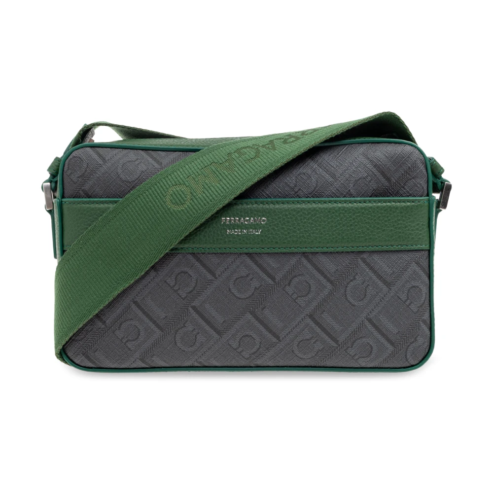 Salvatore Ferragamo Schoudertas Green Heren