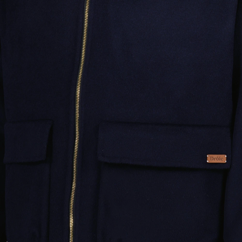 Drole de Monsieur Gebreide jas met capuchon Lente-Zomer 2025 Blue Heren