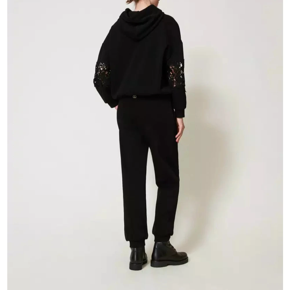 Twinset Joggers in Felpa-stijl Black Dames