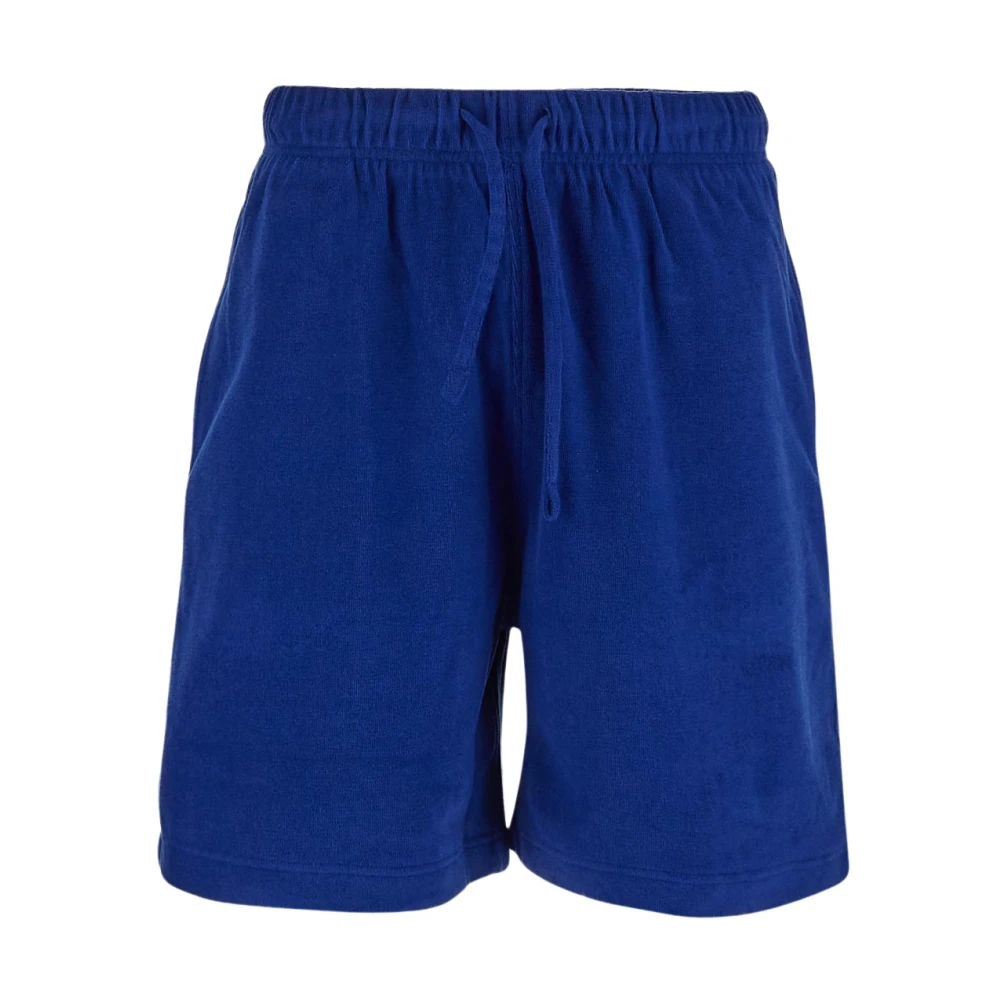 Burberry Blauwe Shorts met Trekkoord en Equestrian Knight Design Blue Heren