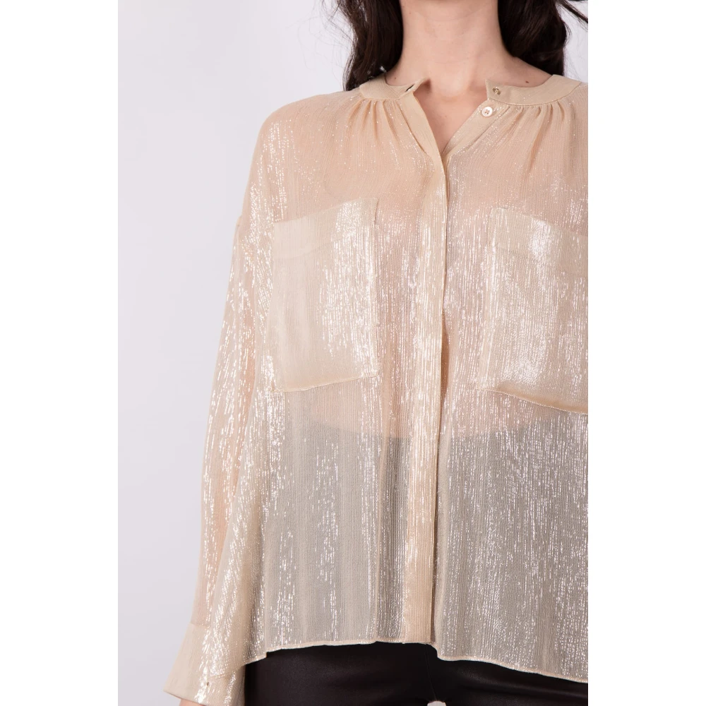 dorothee schumacher Glanzende Glans Bloemen Goud Blouse Yellow Dames