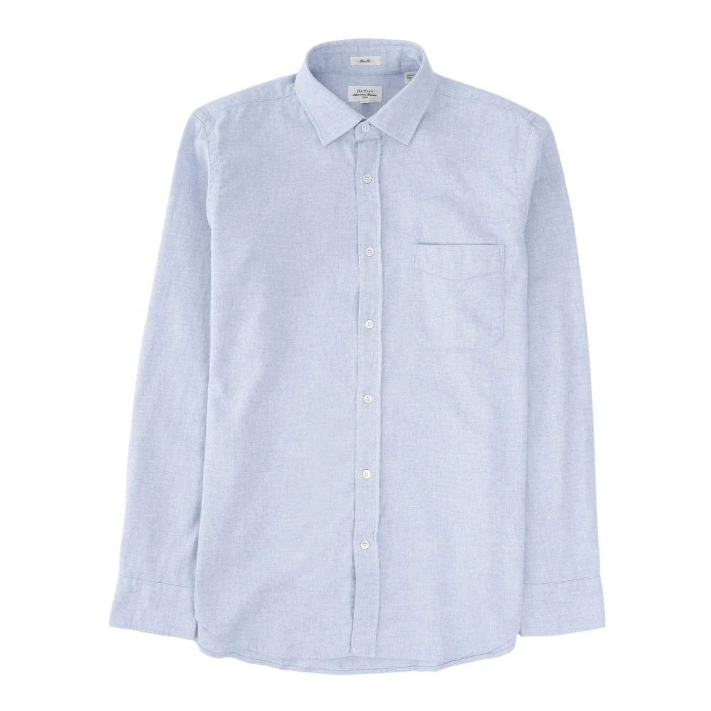 Hartford Heathered Flanellen Overhemd Blue Heren