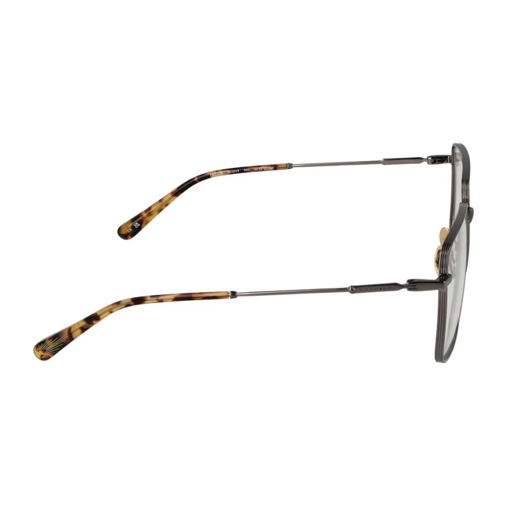 Scotch & Soda Gunmetal Metalen Vierkante Optische Frames Gray Heren