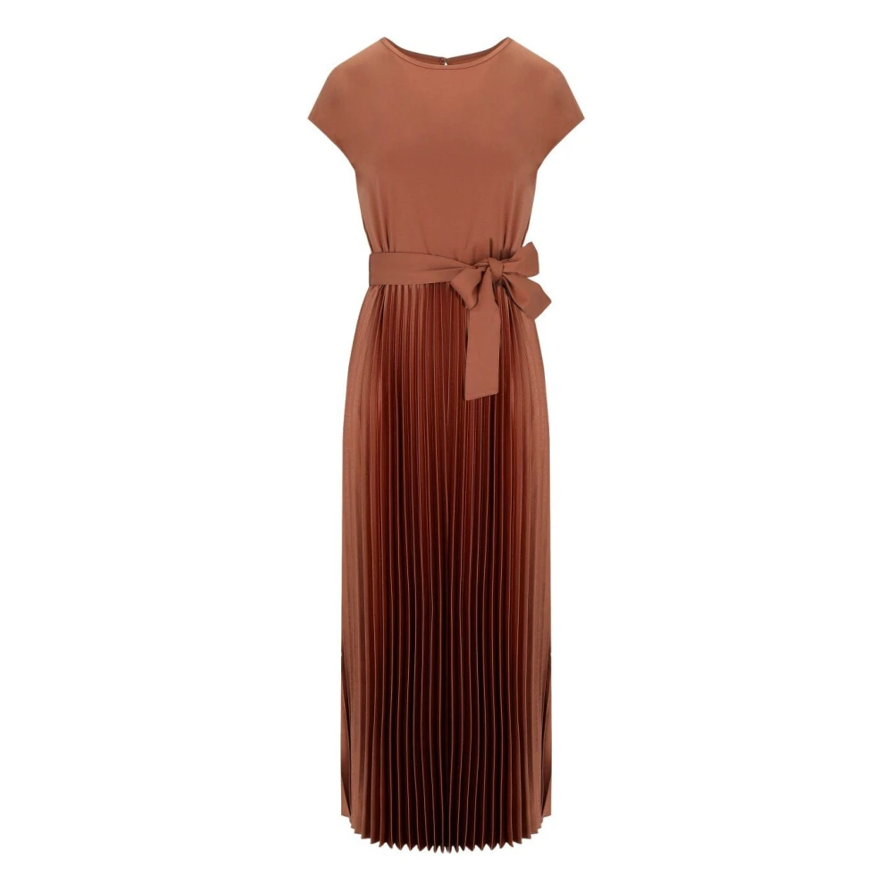 Weekend Max Mara Maxi Dresses, Female, Xs, Gela Dress Brown